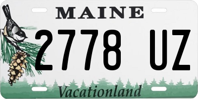 ME license plate 2778UZ