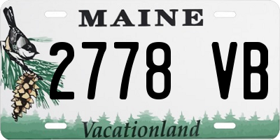 ME license plate 2778VB