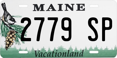 ME license plate 2779SP