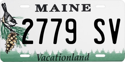 ME license plate 2779SV