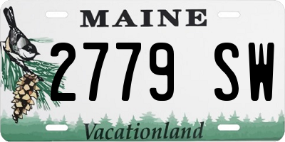 ME license plate 2779SW