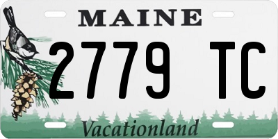 ME license plate 2779TC