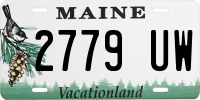 ME license plate 2779UW