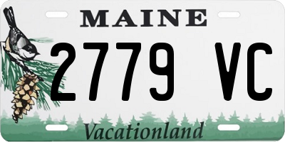 ME license plate 2779VC