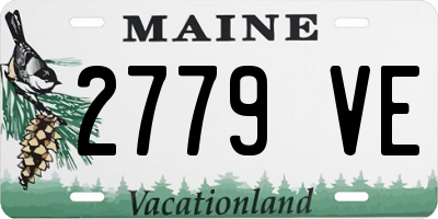 ME license plate 2779VE