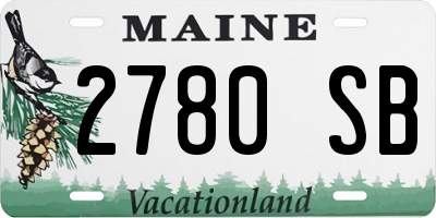 ME license plate 2780SB