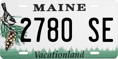 ME license plate 2780SE