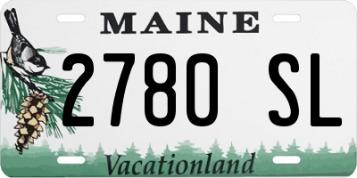 ME license plate 2780SL