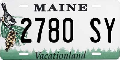 ME license plate 2780SY