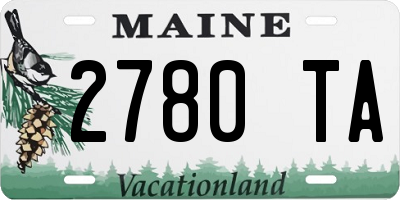 ME license plate 2780TA