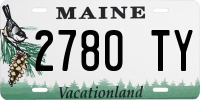ME license plate 2780TY