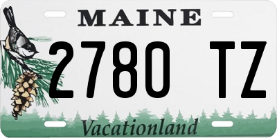 ME license plate 2780TZ