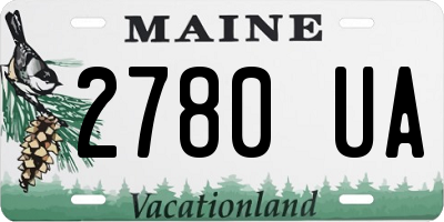 ME license plate 2780UA