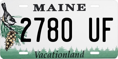 ME license plate 2780UF