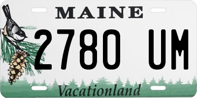 ME license plate 2780UM