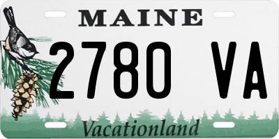 ME license plate 2780VA