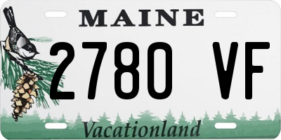 ME license plate 2780VF