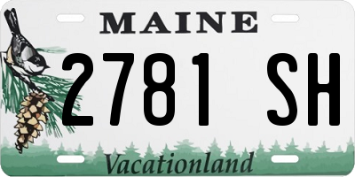 ME license plate 2781SH