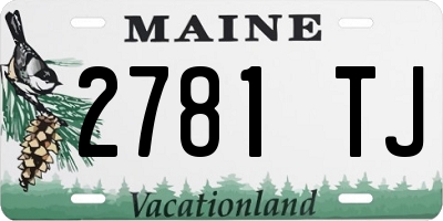 ME license plate 2781TJ