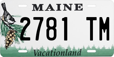 ME license plate 2781TM