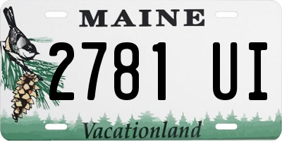 ME license plate 2781UI