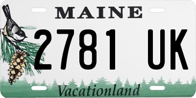 ME license plate 2781UK