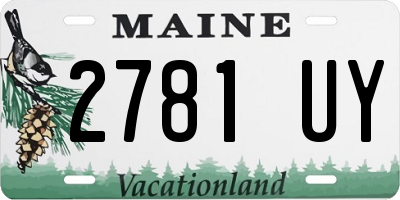 ME license plate 2781UY