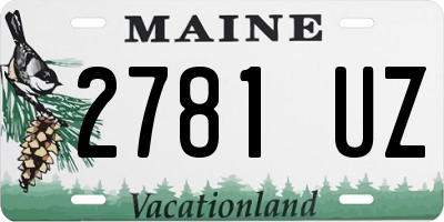 ME license plate 2781UZ