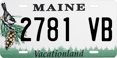 ME license plate 2781VB