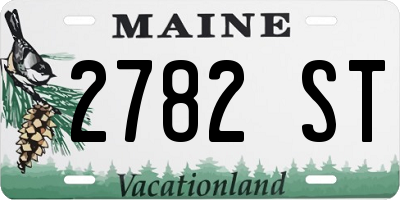 ME license plate 2782ST