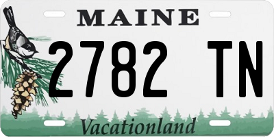 ME license plate 2782TN