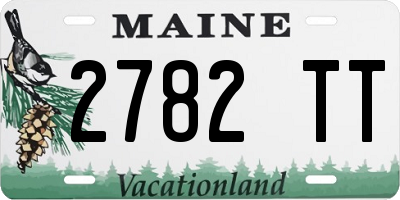 ME license plate 2782TT