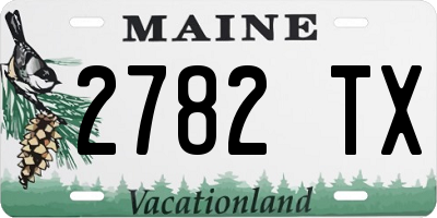 ME license plate 2782TX