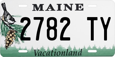 ME license plate 2782TY