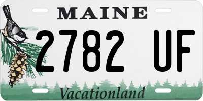 ME license plate 2782UF