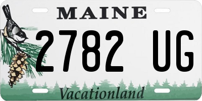 ME license plate 2782UG