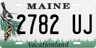 ME license plate 2782UJ