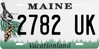ME license plate 2782UK
