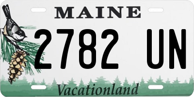 ME license plate 2782UN