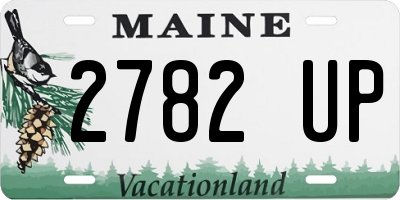 ME license plate 2782UP