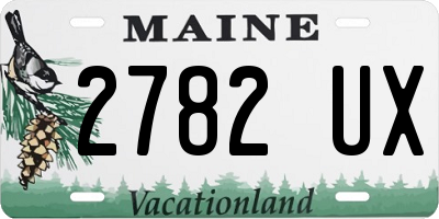 ME license plate 2782UX