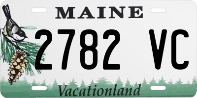 ME license plate 2782VC