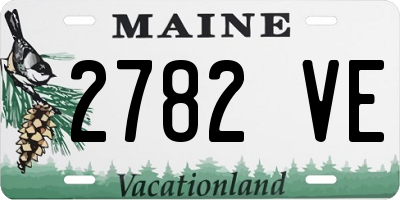 ME license plate 2782VE
