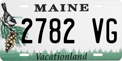 ME license plate 2782VG