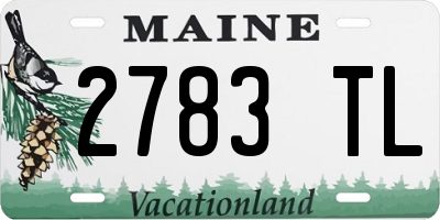 ME license plate 2783TL