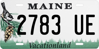 ME license plate 2783UE
