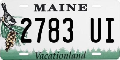 ME license plate 2783UI