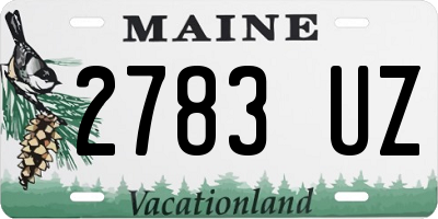 ME license plate 2783UZ