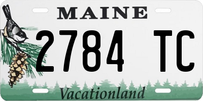ME license plate 2784TC