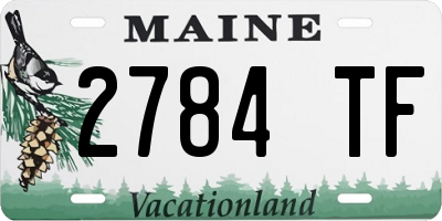 ME license plate 2784TF